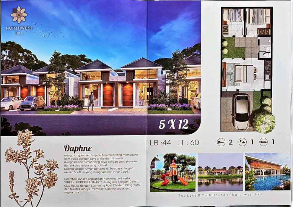 Dijual Rumah Northwest Hill Type Daphne di Surabaya Jawa Timur