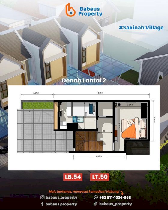 Dijual Rumah 2 Lantai di Cluster Sakinah Village, Depok