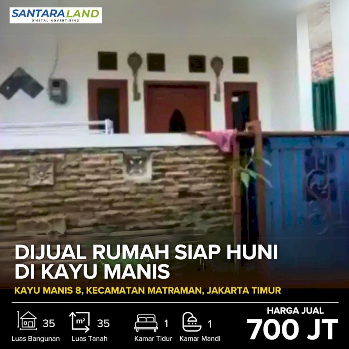 Dijual Rumah di Kayu Manis, Jakarta Timur - Harga Terjangkau