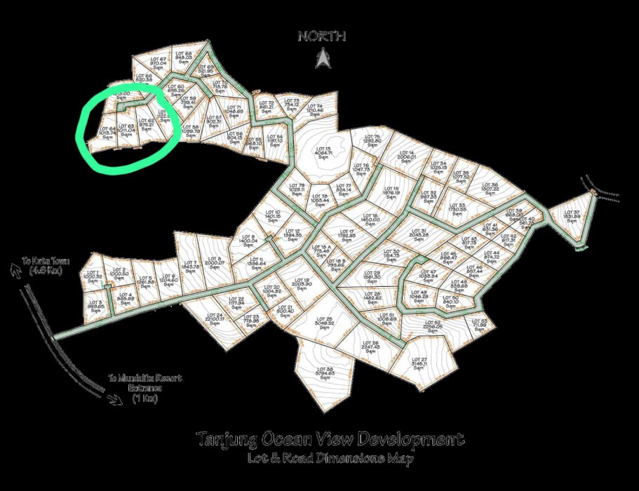 Tanah Luas 28 are kawasan villa ( TANJUNG OCEAN VIEW )