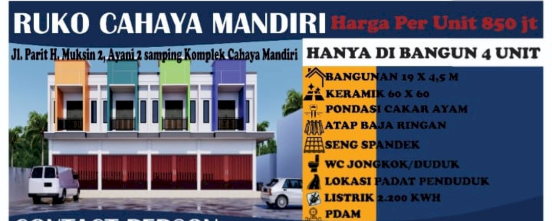 RUKO CAHAYA MANDIRI dengan Design Minimalis Midern