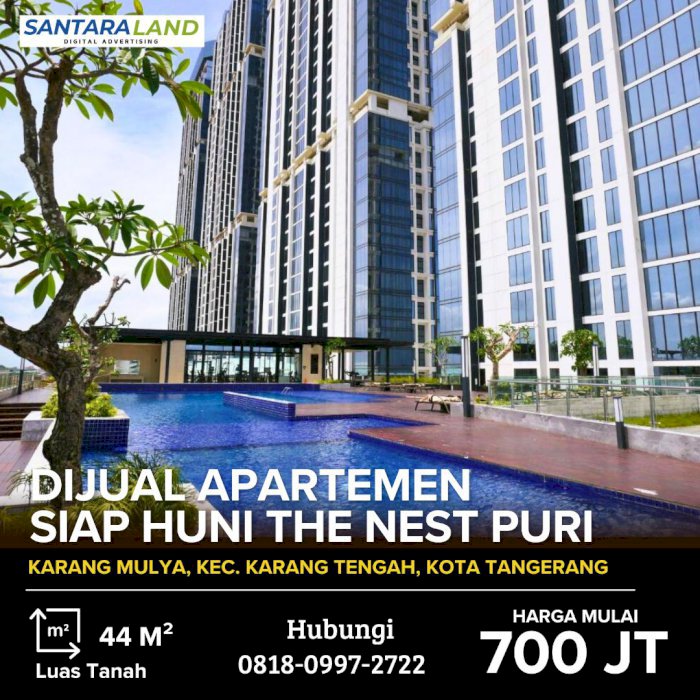 DIJUAL APARTEMEN 2BR DI THE NEST PURI