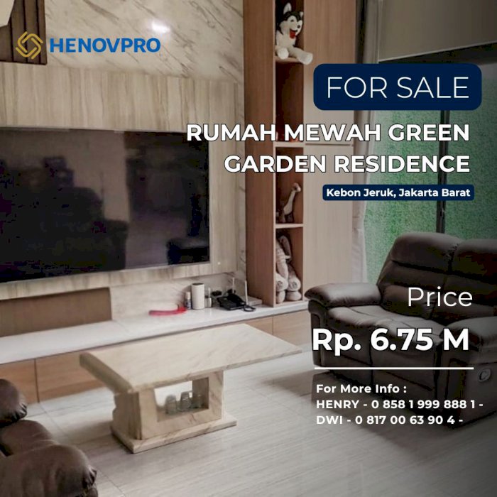 Dijual Rumah Mewah Green Garden Residence Full Furnished Jakarta barat