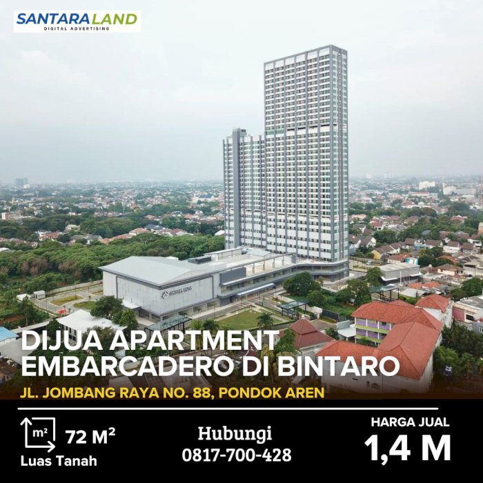 DIJUAL READY UNIT APARTMENT EMBARCADERO DI BINTARO