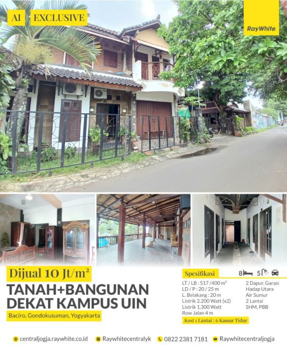 Tanah Bonus Bangunan Lokasi Strategis Dekat Kampus UIN - Yogyakarta