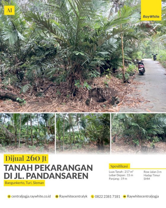 Tanah Lokasi Strategis Dekat Pasar Ngemplak Sleman Yogyakarta