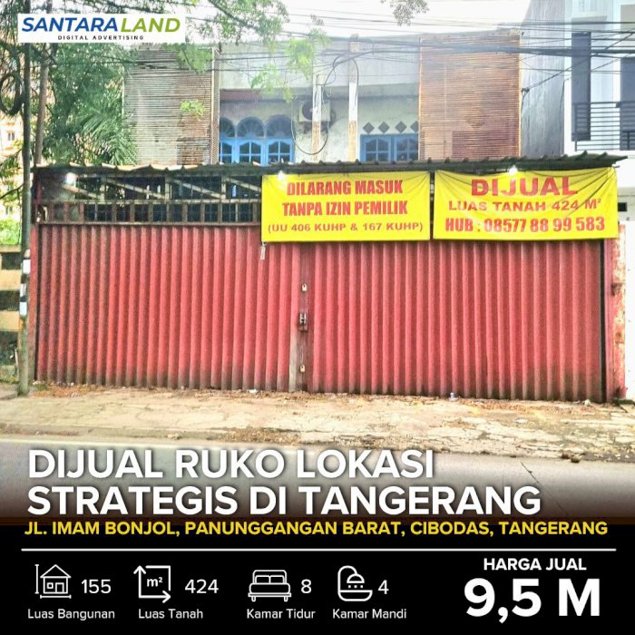 DIJUAL RUKO STRATEGIS DI TANGERANG