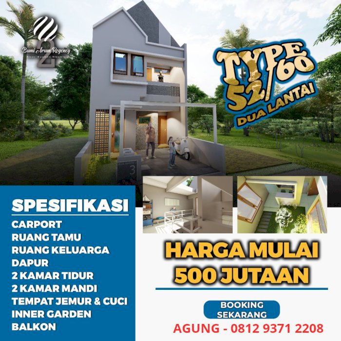 Dijual Rumah 2 Lantai Bandung Timur