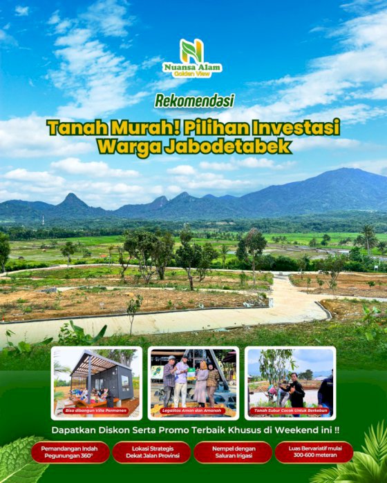 DIJUAL TANAH MURAH DEKAT JALAN PROVINSI