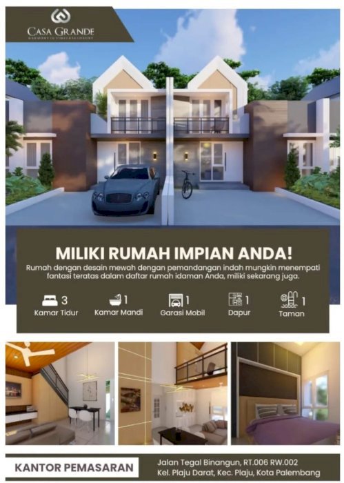 Perumahan komersil lokasi di plaju, Palembang