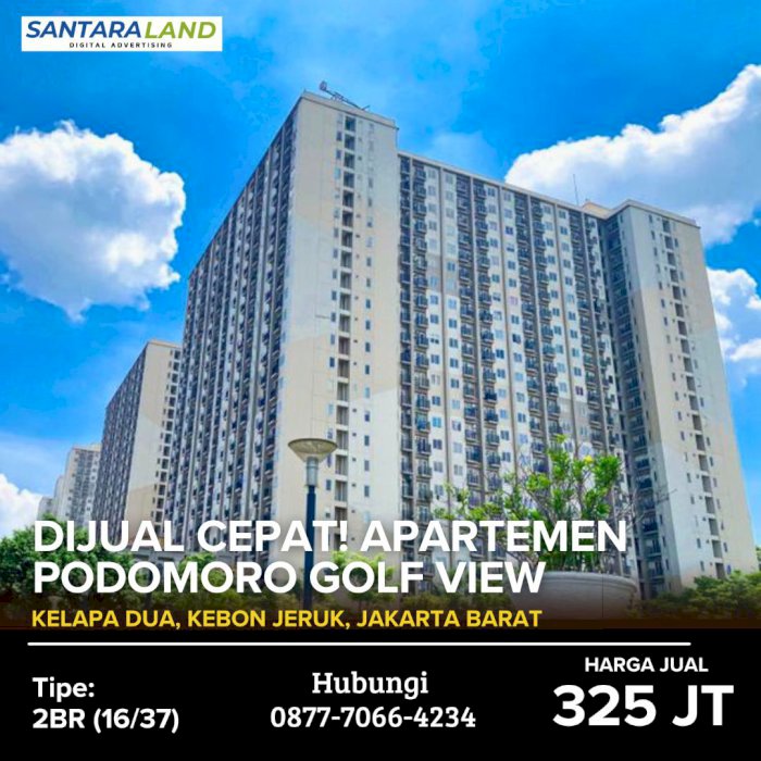 Dijual Cepat! Apartemen Podomoro Golf View