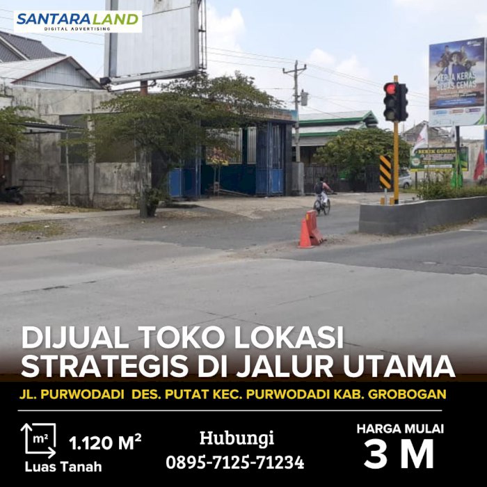 DIJUAL TOKO/GUDANG – LOKASI STRATEGIS DI JALUR UTAMA