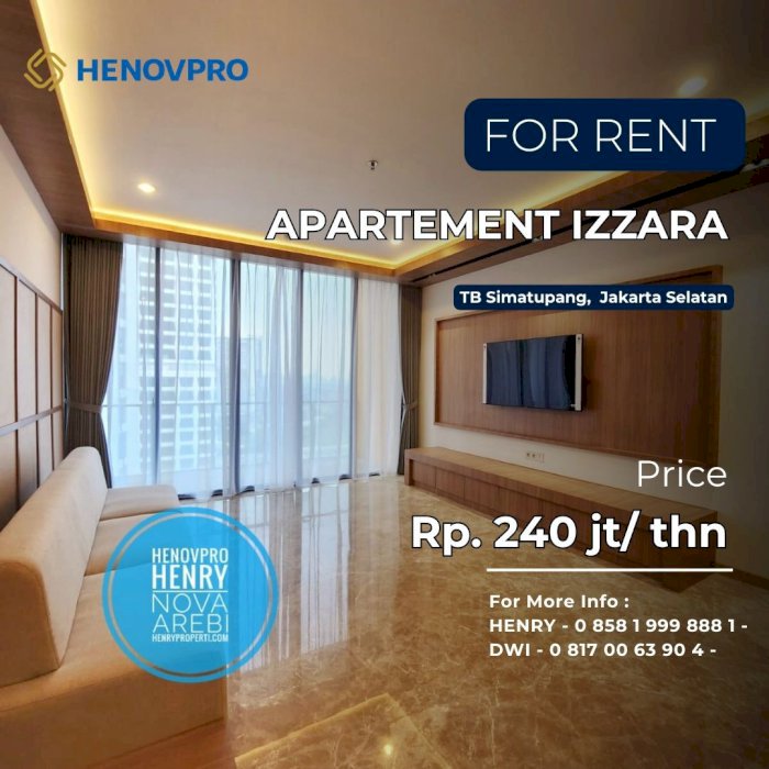 Apartemen Izzara Unit 2+1 BR Modern Fully Furnished Pool View