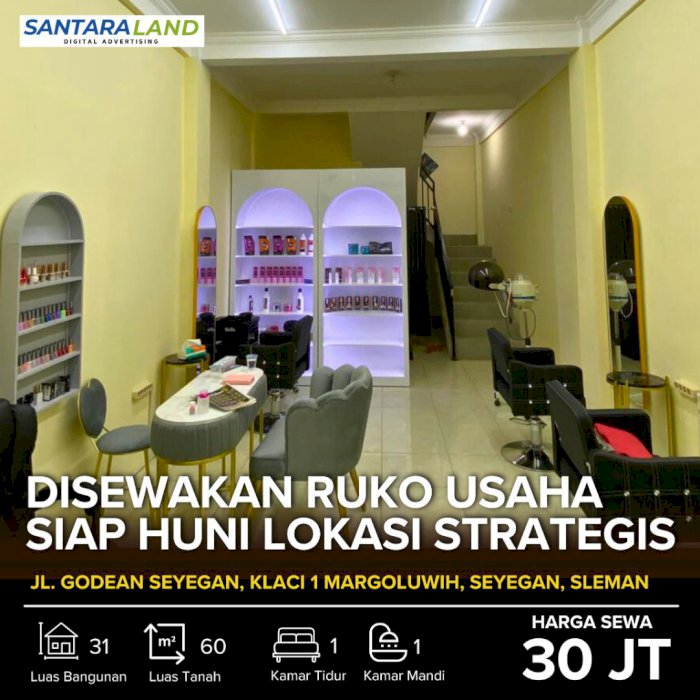 DISEWAKAN RUKO USAHA SIAP HUNI - LOKASI STRATEGIS