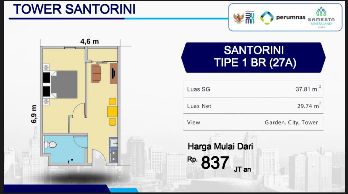 Jual Apartemen di Kota Medan