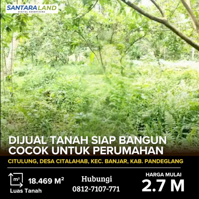 DIJUAL TANAH SIAP BANGUN COCOK UNTUK PERUMAHAN & PETERNAKAN