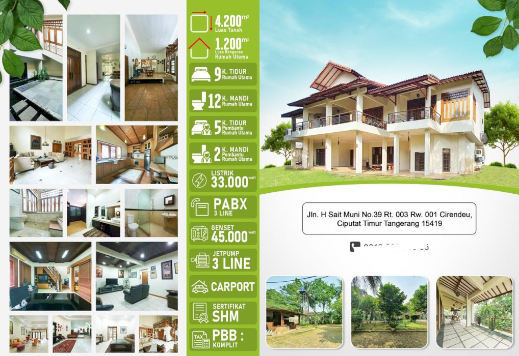 Jual Rumah Mewah Lokasi Strategis Di Cireundeu Ciputat Timur Tangerang