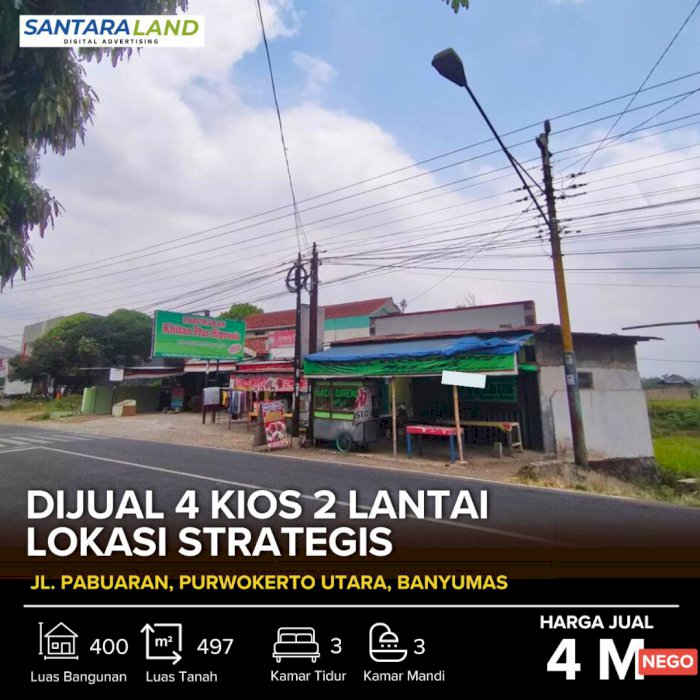 DIJUAL 4 KIOS 2 LANTAI – LOKASI STRATEGIS