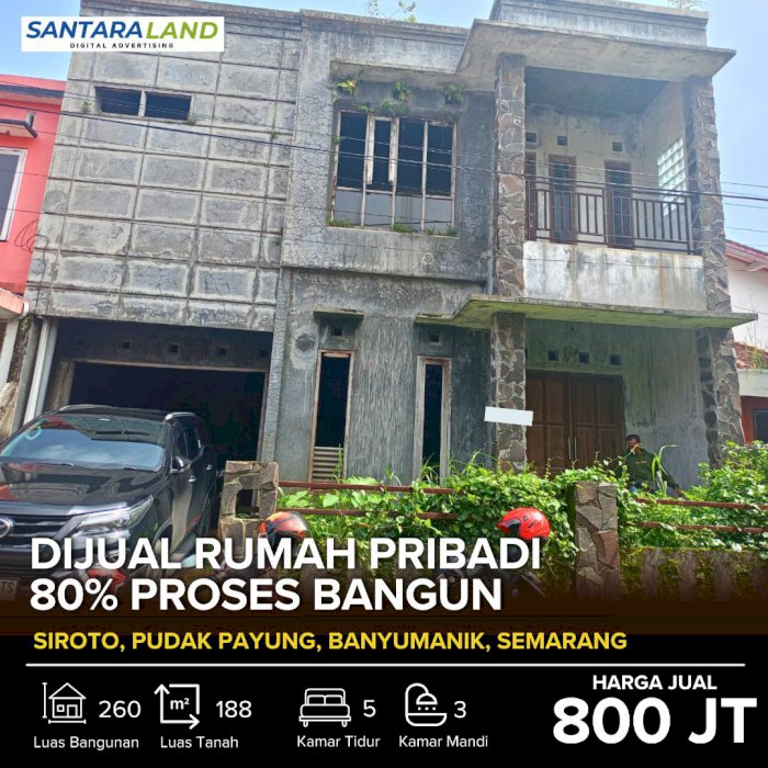 DIJUAL RUMAH PRIBADI – 80% PROSES BANGUN