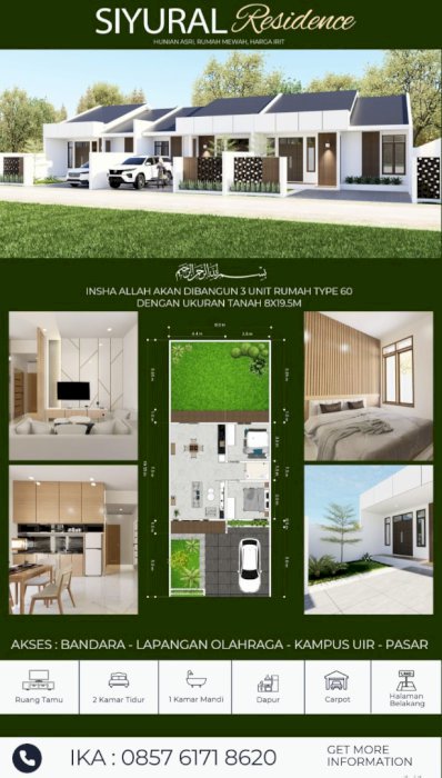 Dijual rumah minimalis lokasi strategis di Simpang Tiga, Pekanbaru