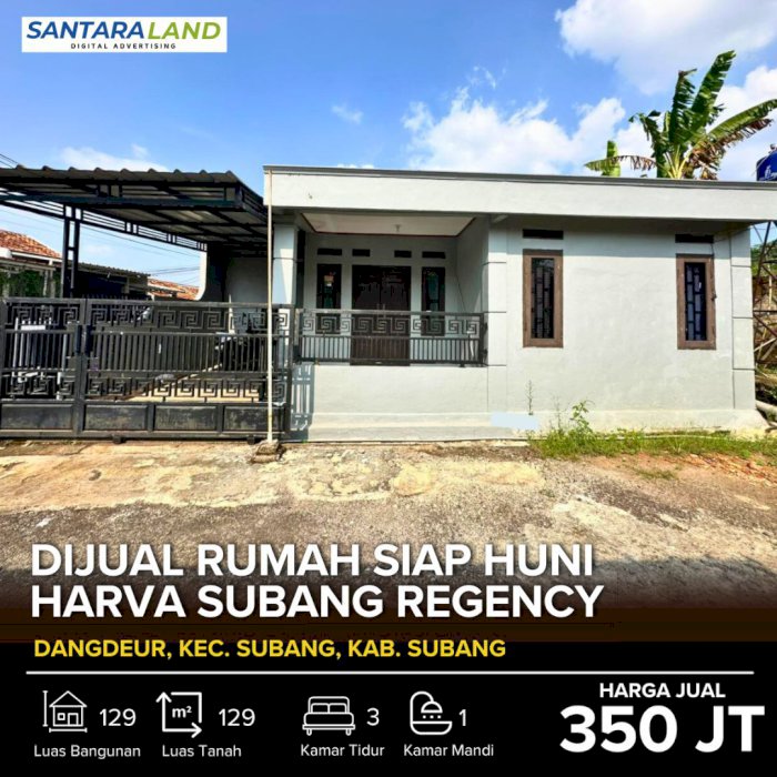 Dijual Rumah Siap Huni Harva Subang Regency
