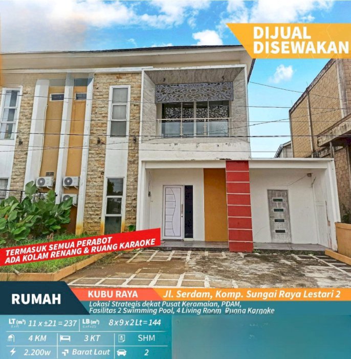 Di Jual Atau Di Sewakan Rumah Mewah Kota Pontianak