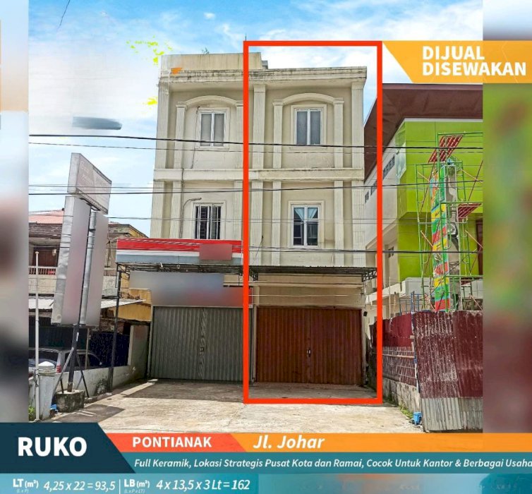 Ruko Di Jual Atau Di Sewakan Lokasi Strategis  Di Pontianak