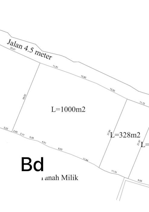 Tanah full view sawah lingkungan villa