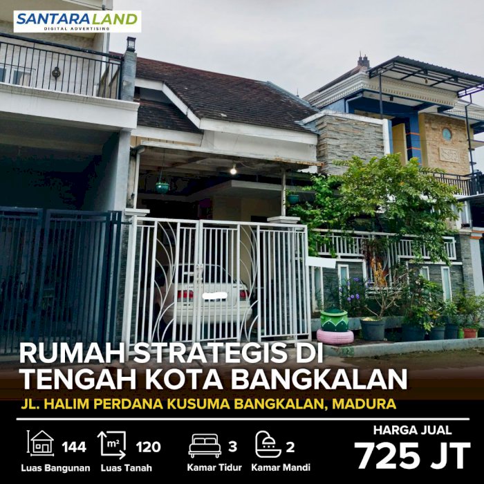 RUMAH STRATEGIS DI TENGAH KOTA BANGKALAN – 725 JUTA NEGO!