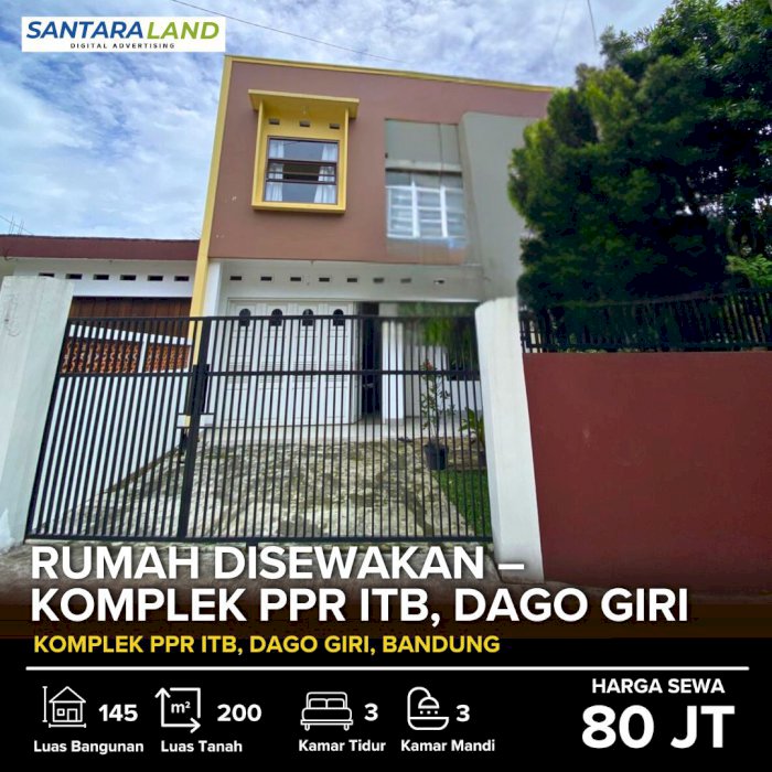 RUMAH DISEWAKAN – KOMPLEK PPR ITB, DAGO GIRI, BANDUNG