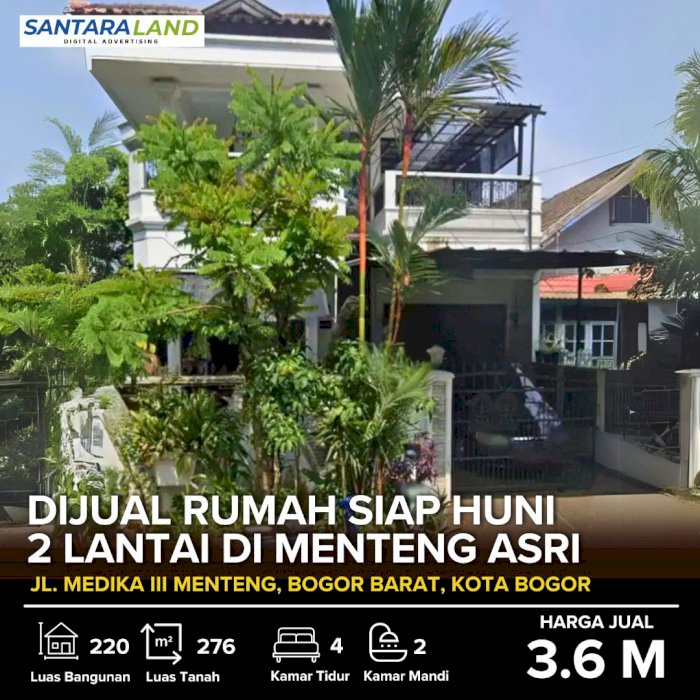 DIJUAL RUMAH 2 LANTAI DI MENTENG ASRI, BOGOR BARAT