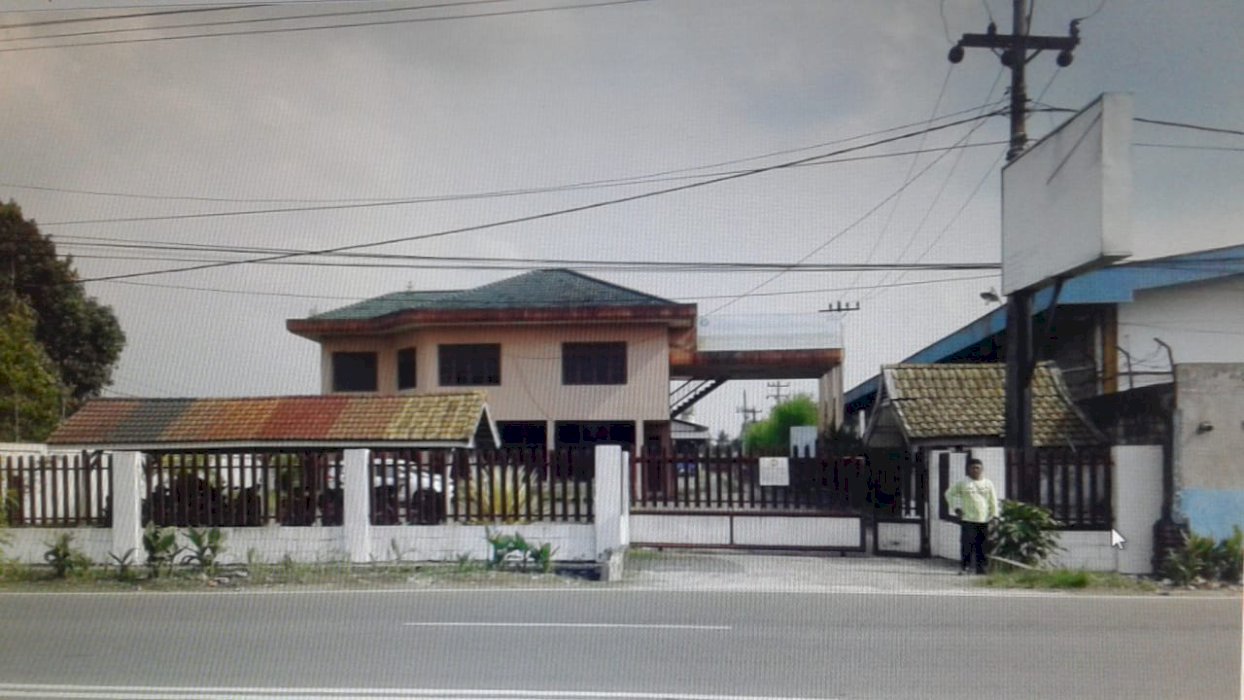 Tanah dan Bangunan cocok untuk Gudang, pinggir jalan raya Binjai