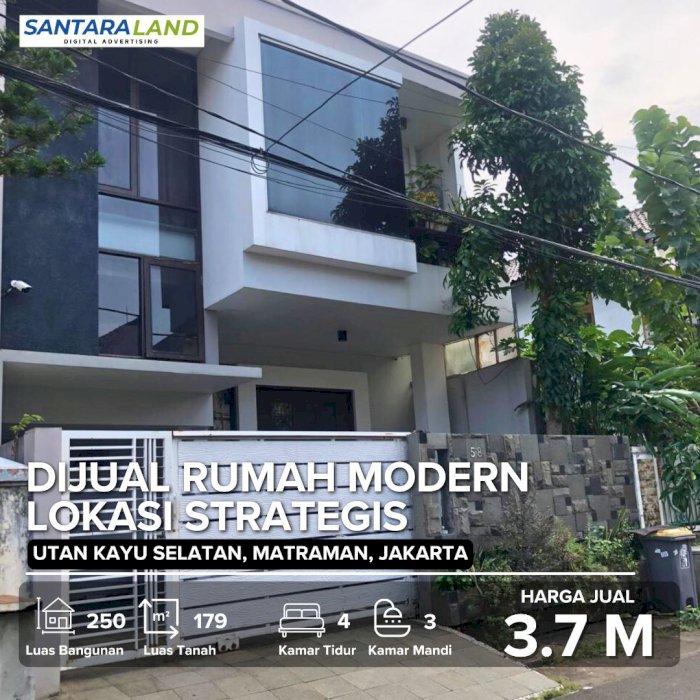 DIJUAL RUMAH MODERN DI MATRAMAN – LOKASI STRATEGIS