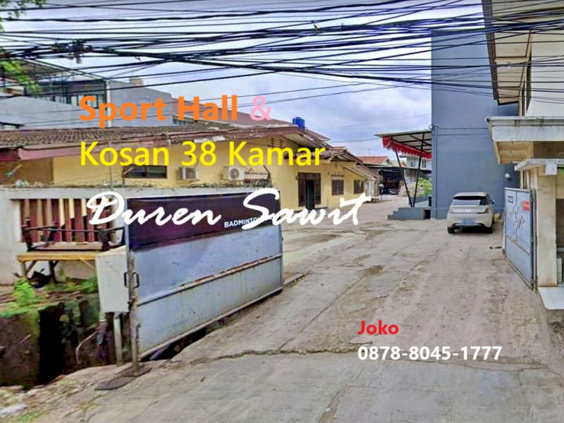 Sport Hall dan Rumah Kost 38 Kamar HITUNG TANAH di Duren Sawit, Jaktim