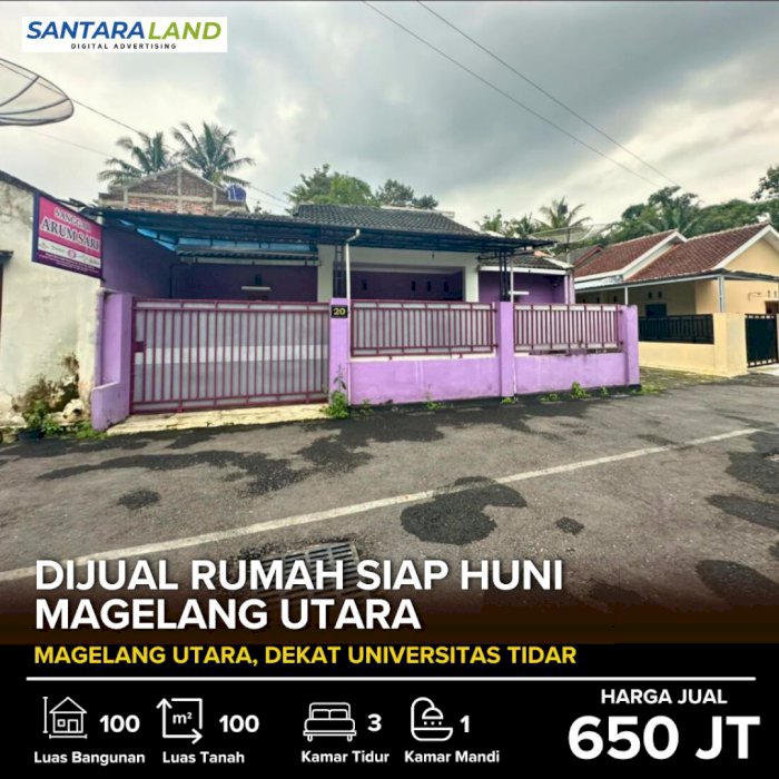 DIJUAL RUMAH DI MAGELANG UTARA – DEKAT UNIVERSITAS TIDAR