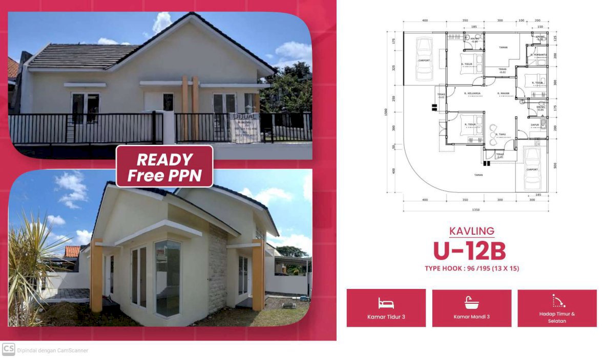 Di jual Rumah baru yang berlokasi di tengah kota Surabaya