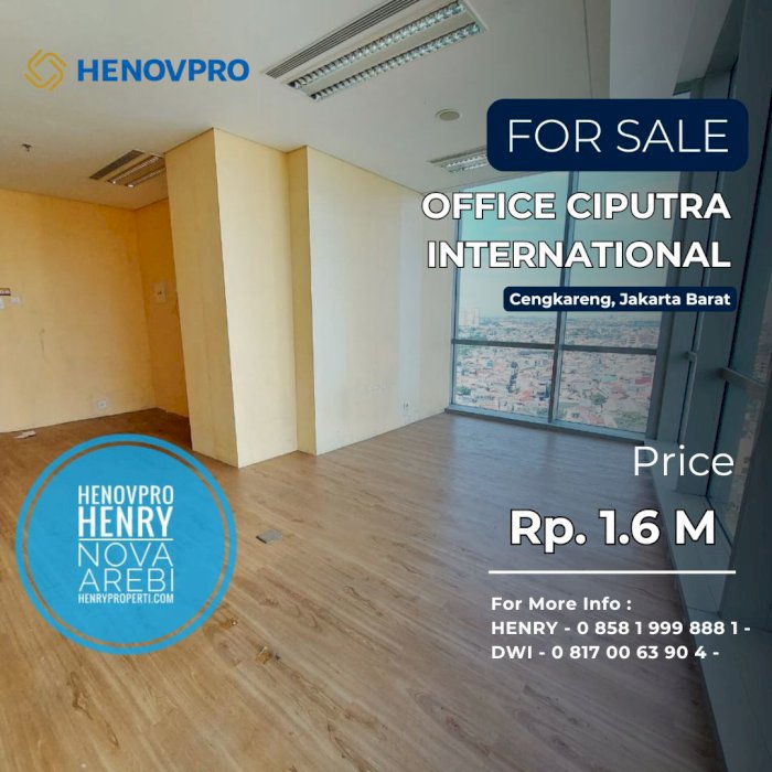 DIJUAL CEPAT OFFICE CIPUTRA LOKASI STRATEGIS