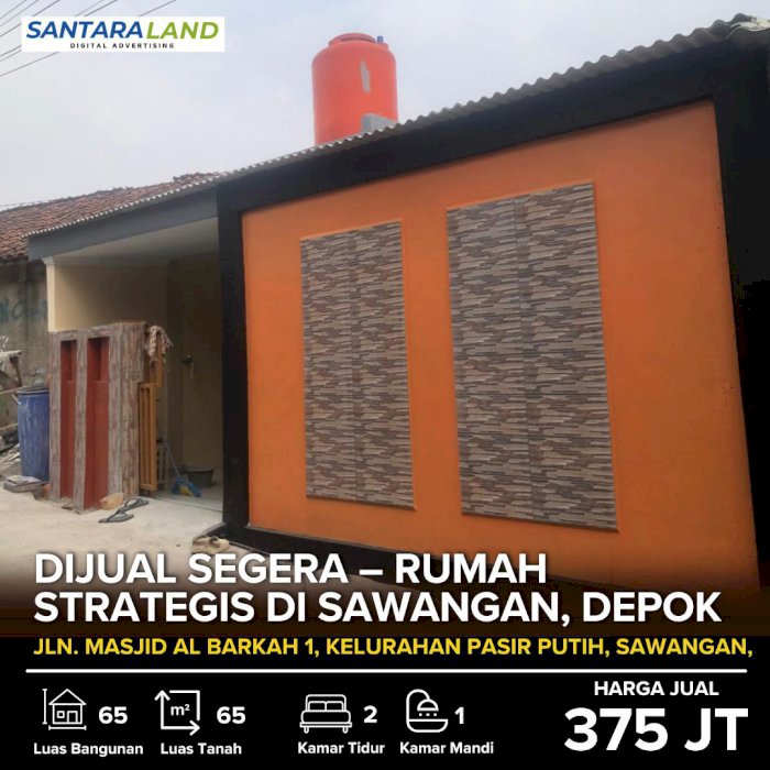 DIJUAL SEGERA – RUMAH STRATEGIS DI SAWANGAN, DEPOK