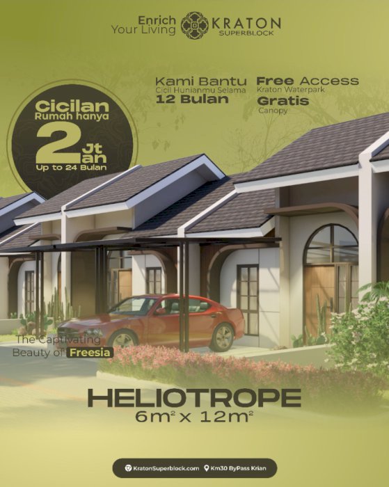 Type Rumah Heliotrop di Keraton Bypass Krian Sidoarjo