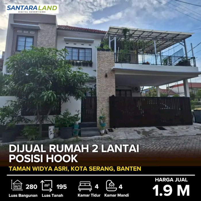 DIJUAL RUMAH 2 LANTAI POSISI HOOK
