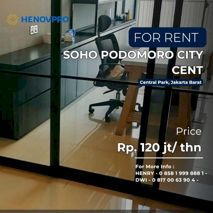For Rent Soho Podomoro City Office Space Mid Floor with Best City View