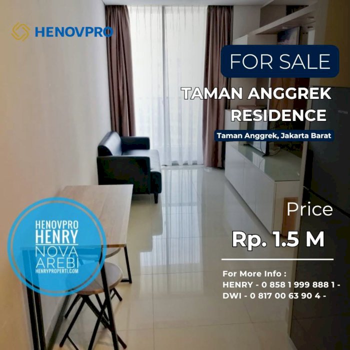 Dijual Taman Anggrek Residence TURUN HARGA 2 BR CITY VIEW JARANG ADA