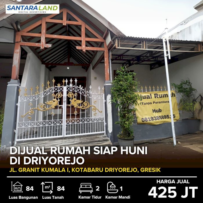 Dijual Rumah Siap Huni di Driyorejo