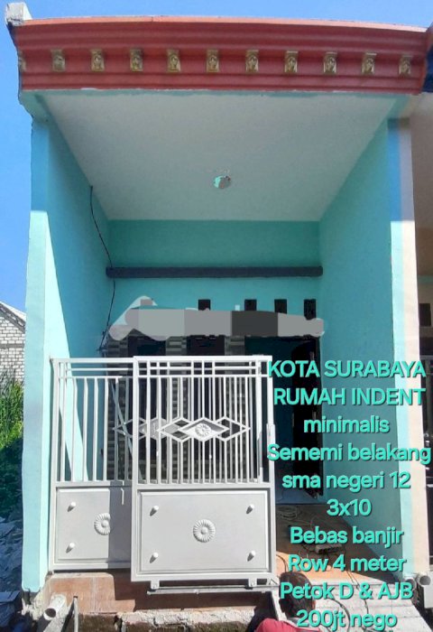 KOTA SURABAYA BARAT RUMAH INDENT MINIMALIS BANGUNAN KOKOH