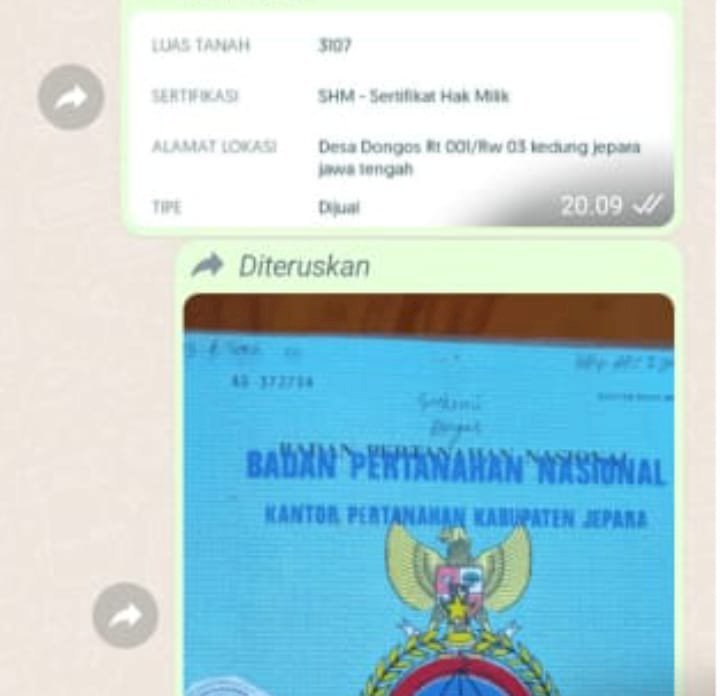 Tanah tegalan dekat lapangan stadion  di dongos jepara