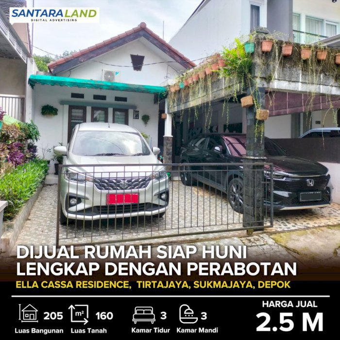 Dijual Rumah Siap Huni + Perabotan di Bella Cassa Residence