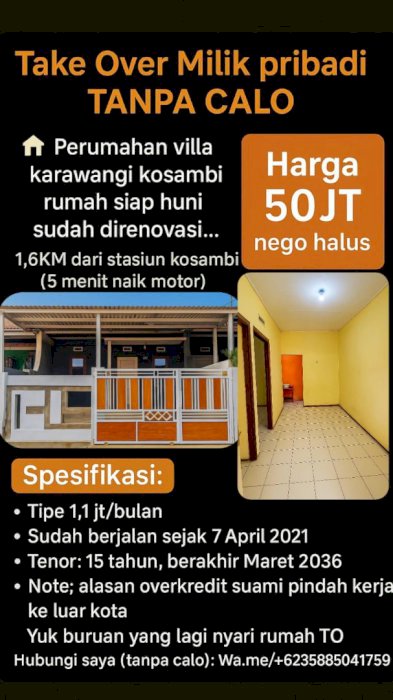 Take over perumahan subsidi