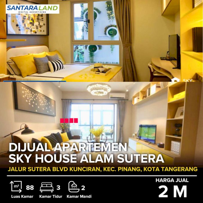 Dijual Apartemen Sky House Alam Sutera – Siap Huni & Strategis