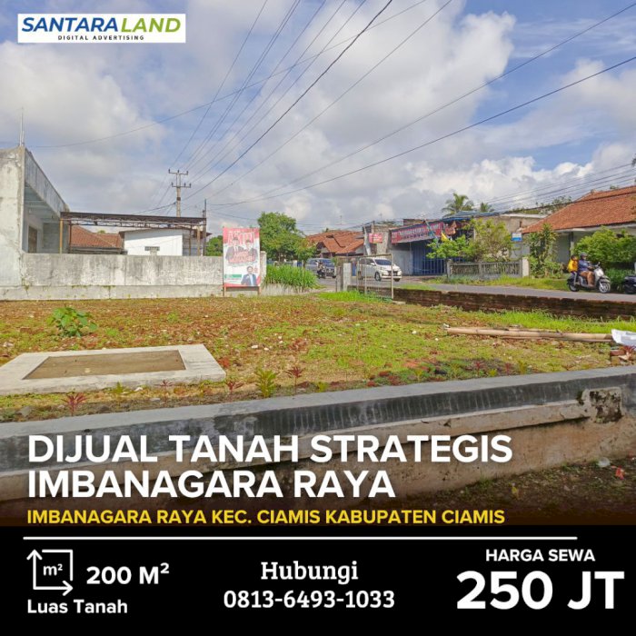 Dijual Tanah Strategis Imbanagara Raya – Ciamis
