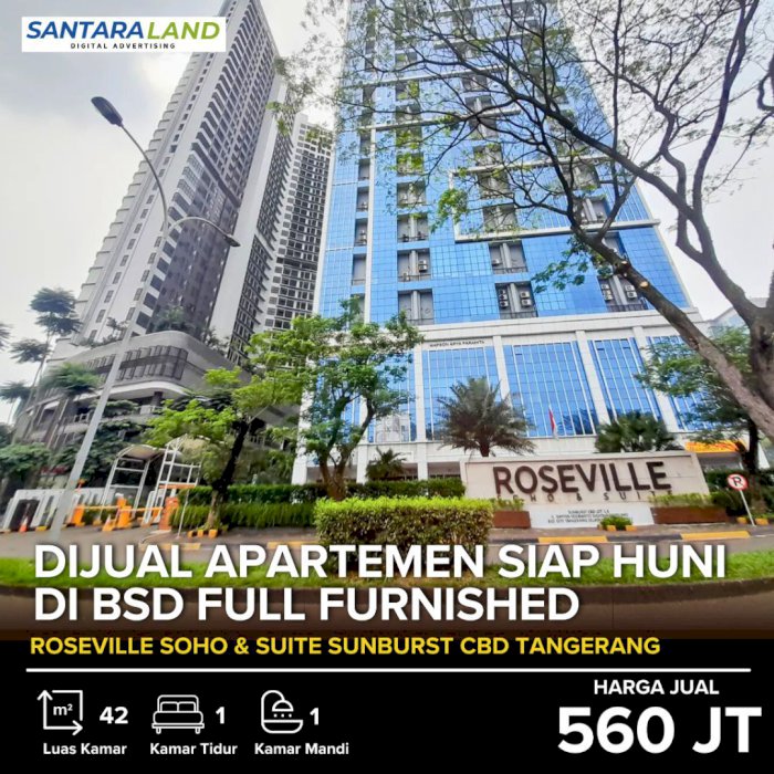 Dijual Apartemen Siap Huni di BSD Full Furnished